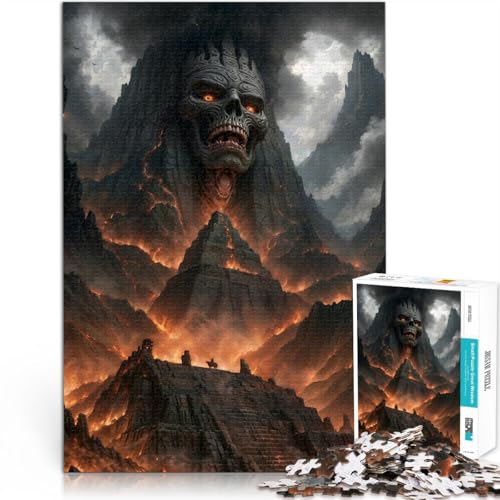 1000-Teile-Puzzle für Erwachsene Höllenlandschaft Totenkopf Pyramide Aus Holz für 14+ Unmögliches Spiel Geschenke zum 。Größe:50x75cm/19.6x29.5Zoll 1000-Teile-Puzzle für Erwachsene Höllenlandschaft Totenkopf Pyramide Aus Holz für 14+ Unmögliches Spiel Geschenke zum 。Größe:50x75cm/19.6x29.5Zoll von CHTLIFQ