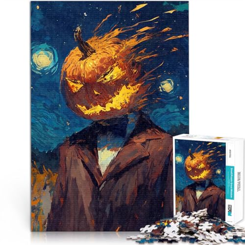 1000-Teile-Puzzle für Erwachsene Kürbiskopf Mann Sternennacht Aus Karton ab 14 Jahren Lernspielzeug zum Lernen Weihnachts- und Geburtstagsgeschenke。Größe:38x52cm/14.9x20.4Zoll 1000-Teile-Puzzle für Erwachsene Kürbiskopf Mann Sternennacht Aus Karton ab 14 Jahren Lernspielzeug zum Lernen Weihnachts- und Geburtstagsgeschenke。Größe:38x52cm/14.9x20.4Zoll von CHTLIFQ