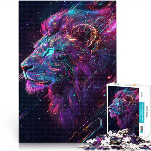 1000-Teile-Puzzle für Erwachsene Kybernetischer Löwe Aus Holz für 14+ Praktisches Spiel Weihnachtsspiel Geschenke für Frauen。Größe:50x75cm/19.6x29.5Zoll 1000-Teile-Puzzle für Erwachsene Kybernetischer Löwe Aus Holz für 14+ Praktisches Spiel Weihnachtsspiel Geschenke für Frauen。Größe:50x75cm/19.6x29.5Zoll von CHTLIFQ