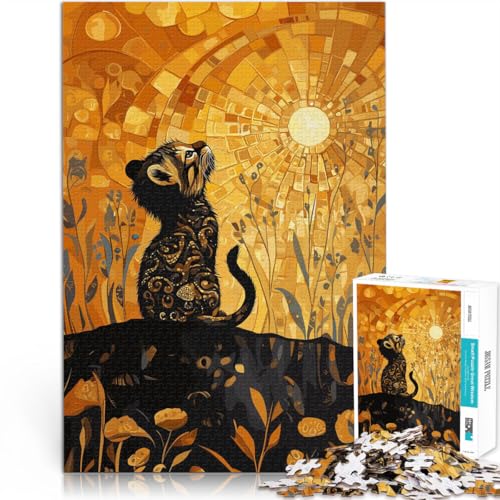 1000-Teile-Puzzle für Erwachsene Löwenjunges mit Sonnenaufgangskunst Aus Holz ab 14 Jahren Herausforderndes Spiel Spiele Spielzeug Geschenk。Größe:50x75cm/19.6x29.5Zoll 1000-Teile-Puzzle für Erwachsene Löwenjunges mit Sonnenaufgangskunst Aus Holz ab 14 Jahren Herausforderndes Spiel Spiele Spielzeug Geschenk。Größe:50x75cm/19.6x29.5Zoll von CHTLIFQ