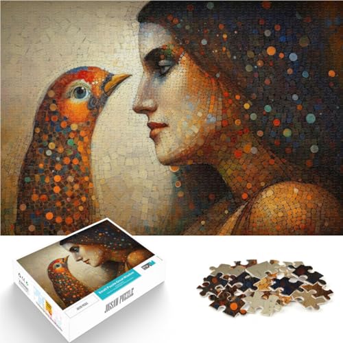 1000-Teile-Puzzle für Erwachsene Mosaik, Vogel, Und, Frau Aus Holz ab 14 Jahren DIY-Spielzeug Einzigartige Geschenke zum Geburtstag und zu Weihnachten。Größe:50x75cm/19.6x29.5Zoll 1000-Teile-Puzzle für Erwachsene Mosaik, Vogel, Und, Frau Aus Holz ab 14 Jahren DIY-Spielzeug Einzigartige Geschenke zum Geburtstag und zu Weihnachten。Größe:50x75cm/19.6x29.5Zoll von CHTLIFQ