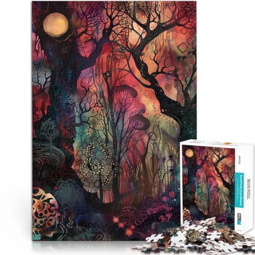 1000-Teile-Puzzle für Erwachsene Mystischer Wald Aus Holz ab 14 Jahren für die Heimdekoration Geschenkideen。Größe:50x75cm/19.6x29.5Zoll 1000-Teile-Puzzle für Erwachsene Mystischer Wald Aus Holz ab 14 Jahren für die Heimdekoration Geschenkideen。Größe:50x75cm/19.6x29.5Zoll von CHTLIFQ