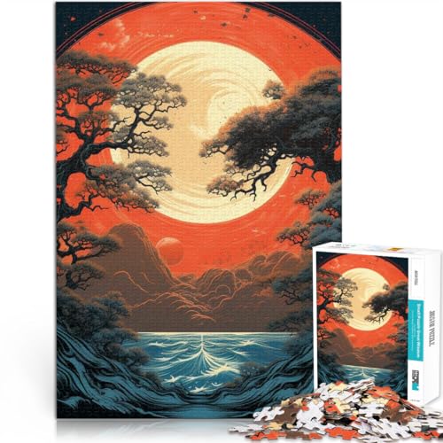 1000-Teile-Puzzle für Erwachsene Nachtansicht Aus Karton für 14+ Puzzle für Lernspiel zum Geburtstag und Weihnachten。Größe：26x38cm/10.2x14.9Zoll von CHTLIFQ