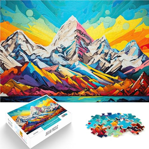 1000-Teile-Puzzle für Erwachsene Popart Berge Aus Holz ab 14 Jahren Anspruchsvolles Spiel und Familienspiel tolles Größe:50x75cm/19.6x29.5Zoll 1000-Teile-Puzzle für Erwachsene Popart Berge Aus Holz ab 14 Jahren Anspruchsvolles Spiel und Familienspiel tolles Größe:50x75cm/19.6x29.5Zoll von CHTLIFQ