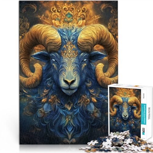 1000-Teile-Puzzle für Erwachsene Schafkopfkunst Aus Holz ab 14 Jahren Entspannungsspiele Einzigartige Geburtstags Größe:50x75cm/19.6x29.5Zoll 1000-Teile-Puzzle für Erwachsene Schafkopfkunst Aus Holz ab 14 Jahren Entspannungsspiele Einzigartige Geburtstags Größe:50x75cm/19.6x29.5Zoll von CHTLIFQ