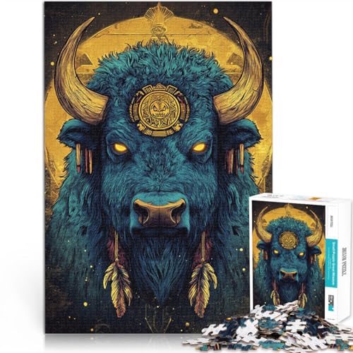 1000-Teile-Puzzle für Erwachsene Stierkopfkunst Aus Karton für 14+ Familienaktivitäten Geburtstagsgeschenk。Größe:26x38cm/10.2x14.9Zoll 1000-Teile-Puzzle für Erwachsene Stierkopfkunst Aus Karton für 14+ Familienaktivitäten Geburtstagsgeschenk。Größe:26x38cm/10.2x14.9Zoll von CHTLIFQ