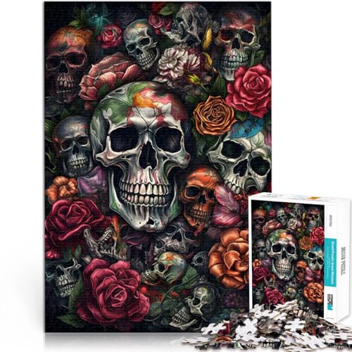 1000-Teile-Puzzle für Erwachsene Totenkopf und Rosen Totenkopf Rose Aus Karton ab 14 Jahren Lernspiel-Herausforderungsspielzeug Tolles Geschenk zum Spielen。Größe:38x52cm/14.9x20.4Zoll 1000-Teile-Puzzle für Erwachsene Totenkopf und Rosen Totenkopf Rose Aus Karton ab 14 Jahren Lernspiel-Herausforderungsspielzeug Tolles Geschenk zum Spielen。Größe:38x52cm/14.9x20.4Zoll von CHTLIFQ