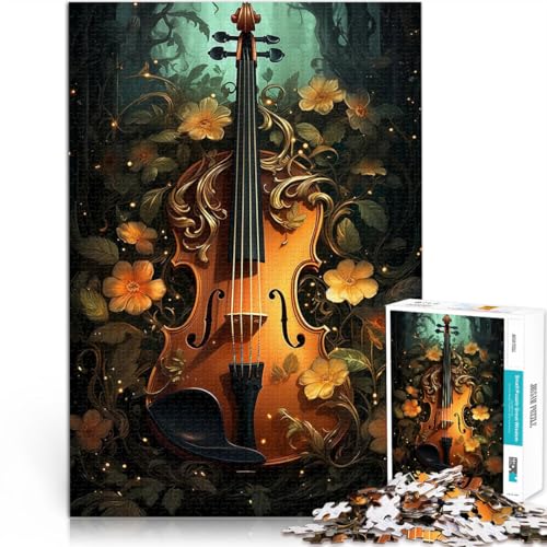 1000-Teile-Puzzle für Erwachsene Violine Vintage Geiger Aus Karton für 14+ Lernspiel Verbesserung der Liebe zwischen Paaren。Größe：26x38cm/10.2x14.9Zoll von CHTLIFQ