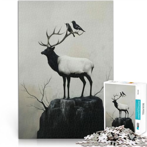 1000-Teile-Puzzle für Erwachsene Waldwächter Aus Karton ab 14 Jahren Entspannungsspiele Einzigartige Geburtstags Größe：26x38cm/10.2x14.9Zoll von CHTLIFQ