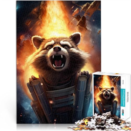 1000-Teile-Puzzle für Erwachsene Waschbärkunst Aus Karton ab 14 Jahren Familienspiel für und EIN Kunstwerk。Größe:26x38cm/10.2x14.9Zoll 1000-Teile-Puzzle für Erwachsene Waschbärkunst Aus Karton ab 14 Jahren Familienspiel für und EIN Kunstwerk。Größe:26x38cm/10.2x14.9Zoll von CHTLIFQ