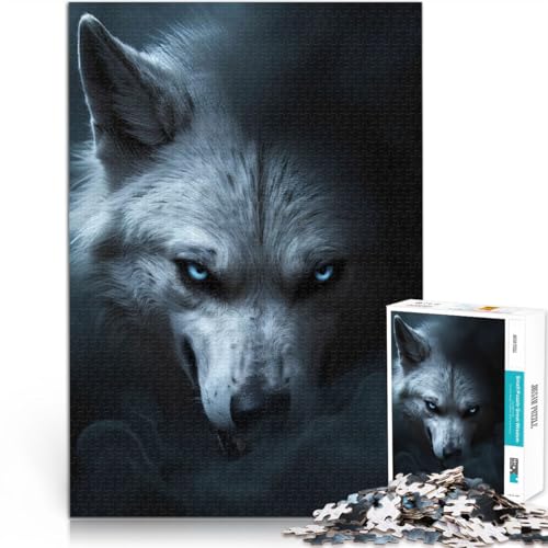 1000-Teile-Puzzle für Erwachsene Wilder weißer Wolf Halloween Aus Karton ab 14 Jahren Lernspielzeug zum Lernen Weihnachts- und Geburtstagsgeschenke。Größe:38x52cm/14.9x20.4Zoll 1000-Teile-Puzzle für Erwachsene Wilder weißer Wolf Halloween Aus Karton ab 14 Jahren Lernspielzeug zum Lernen Weihnachts- und Geburtstagsgeschenke。Größe:38x52cm/14.9x20.4Zoll von CHTLIFQ