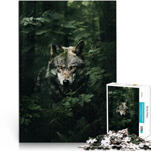 1000-Teile-Puzzle für Erwachsene Wolf Art Aus Holz ab 14 Jahren Unmögliches Spiel Geschenke zum 。Größe:50x75cm/19.6x29.5Zoll 1000-Teile-Puzzle für Erwachsene Wolf Art Aus Holz ab 14 Jahren Unmögliches Spiel Geschenke zum 。Größe:50x75cm/19.6x29.5Zoll von CHTLIFQ