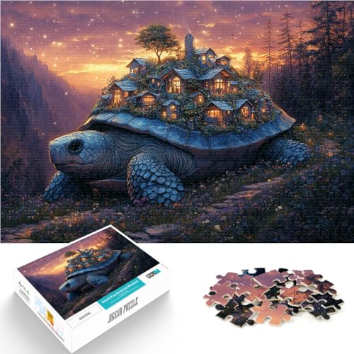 1000-Teile-Puzzle für Erwachsene und Jugendliche Fantasy Natur Schildkröte Aus Karton ab 14 Jahren Spiel Wanddekoration Einzigartige Geschenke zum Geburtstag und zu Weihnachten。Größe：26x38cm von CHTLIFQ