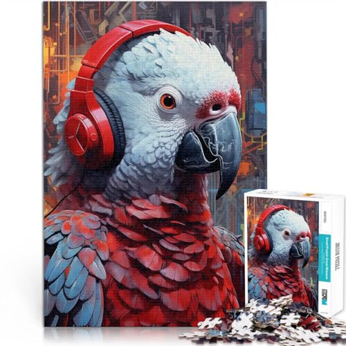 1000-Teile-Puzzle für Erwachsene und Jugendliche Graupapagei Aus Karton ab 14 Jahren Lernspielzeug Weihnachtsspiel Geschenke。Größe:38x52cm/14.9x20.4Zoll 1000-Teile-Puzzle für Erwachsene und Jugendliche Graupapagei Aus Karton ab 14 Jahren Lernspielzeug Weihnachtsspiel Geschenke。Größe:38x52cm/14.9x20.4Zoll von CHTLIFQ