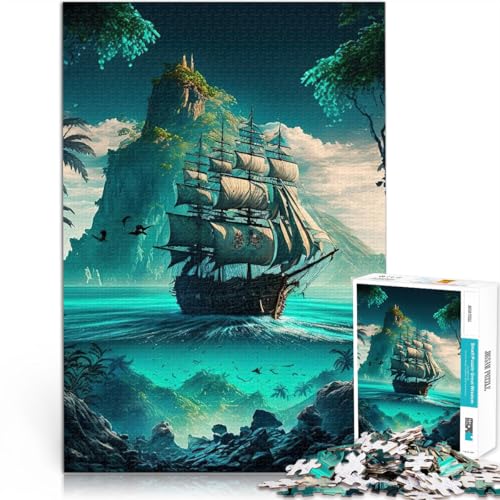 1000-Teile-Puzzle für Erwachsene und Jugendliche Piratenschifflandschaft Aus Holz ab 14 Jahren Herausforderndes Spiel Spiele Spielzeug Geschenk。Größe:50x75cm/19.6x29.5Zoll 1000-Teile-Puzzle für Erwachsene und Jugendliche Piratenschifflandschaft Aus Holz ab 14 Jahren Herausforderndes Spiel Spiele Spielzeug Geschenk。Größe:50x75cm/19.6x29.5Zoll von CHTLIFQ