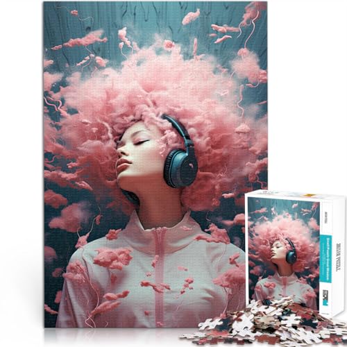 1000-Teile-Puzzle für Erwachsene und Jugendliche Rosa Rauschen Aus Karton ab 14 Jahren Anti-Stress-Lernspielzeug Geburtstagsgeschenk, Geschenke, Wandkunst。Größe：38x52cm/14.9x20.4Zoll von CHTLIFQ