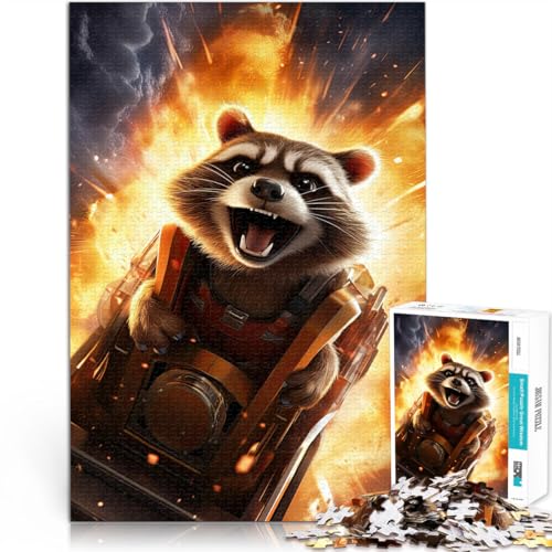 1000-Teile-Puzzle für Erwachsene und Jugendliche Waschbärkunst Aus Karton ab 14 Jahren Lernspiele Wichtelgeschenke。Größe:38x52cm/14.9x20.4Zoll 1000-Teile-Puzzle für Erwachsene und Jugendliche Waschbärkunst Aus Karton ab 14 Jahren Lernspiele Wichtelgeschenke。Größe:38x52cm/14.9x20.4Zoll von CHTLIFQ