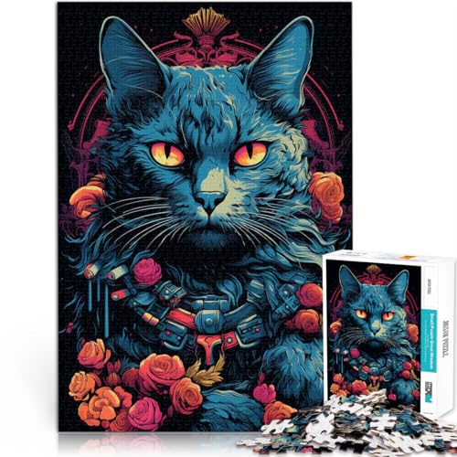 1000-Teile-Puzzle für Teenager Blume und Katze Aus Karton ab 14 Jahren Lernspiele Heimdekoration Wichtelgeschenke。Größe:26x38cm/10.2x14.9Zoll 1000-Teile-Puzzle für Teenager Blume und Katze Aus Karton ab 14 Jahren Lernspiele Heimdekoration Wichtelgeschenke。Größe:26x38cm/10.2x14.9Zoll von CHTLIFQ