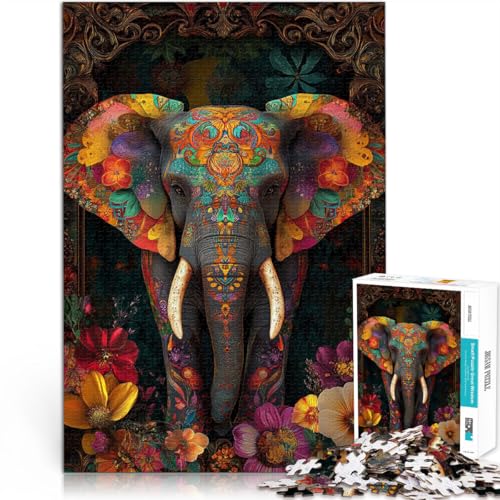 1000-Teile-Puzzle für Teenager Elefantenkunst Aus Karton ab 14 Jahren Heimdekoration Schenkung von Kunstwerken。Größe:38x52cm/14.9x20.4Zoll 1000-Teile-Puzzle für Teenager Elefantenkunst Aus Karton ab 14 Jahren Heimdekoration Schenkung von Kunstwerken。Größe:38x52cm/14.9x20.4Zoll von CHTLIFQ