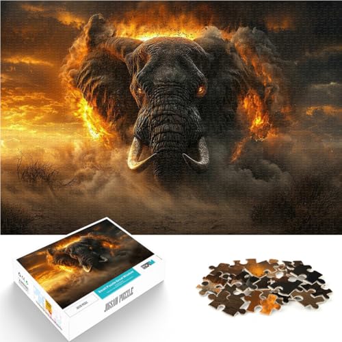 1000-Teile-Puzzle für Teenager Feurige Mammut-Stampede Aus Holz ab 14 Jahren Spielzeug-Intellektuelles Spiel Angebot als Geschenk für die ganze Familie。Größe:50x75cm/19.6x29.5Zoll 1000-Teile-Puzzle für Teenager Feurige Mammut-Stampede Aus Holz ab 14 Jahren Spielzeug-Intellektuelles Spiel Angebot als Geschenk für die ganze Familie。Größe:50x75cm/19.6x29.5Zoll von CHTLIFQ