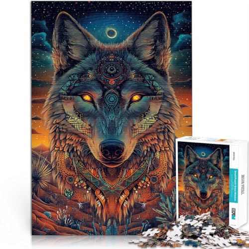 1000-Teile-Puzzle für Teenager Heiliger Wolfskönig Aus Karton für 14+ Lernspiel Verbesserung der Liebe zwischen Paaren。Größe：26x38cm/10.2x14.9Zoll von CHTLIFQ