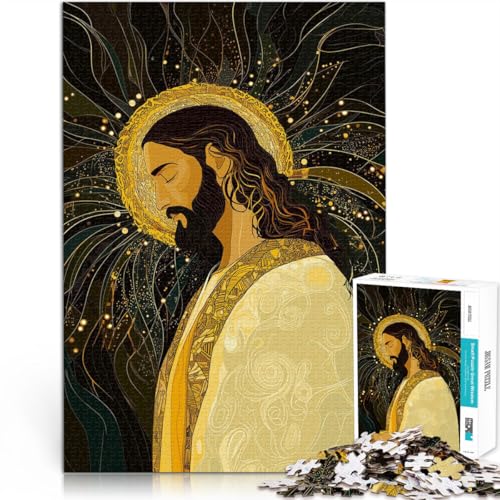 1000-Teile-Puzzle für Teenager Jesus mit goldenem Heiligenschein Aus Karton für 14+ Herausforderndes Spiel Tolles Geschenk zum Spielen。Größe:26x38cm/10.2x14.9Zoll 1000-Teile-Puzzle für Teenager Jesus mit goldenem Heiligenschein Aus Karton für 14+ Herausforderndes Spiel Tolles Geschenk zum Spielen。Größe:26x38cm/10.2x14.9Zoll von CHTLIFQ