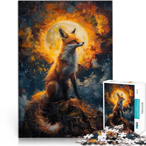 1000-Teile-Puzzle für Teenager Sonnenuntergang Fuchs Gemälde Aus Holz für 14+ Familienaktivitäten Geburtstagsgeschenk。Größe:50x75cm/19.6x29.5Zoll 1000-Teile-Puzzle für Teenager Sonnenuntergang Fuchs Gemälde Aus Holz für 14+ Familienaktivitäten Geburtstagsgeschenk。Größe:50x75cm/19.6x29.5Zoll von CHTLIFQ