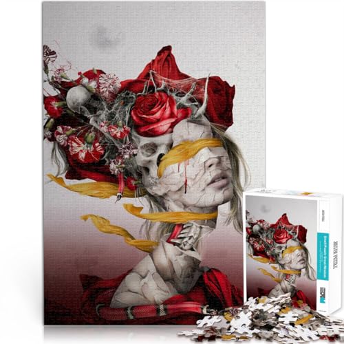 1000-Teile-Puzzle für Teenager Totenkopfkönigin Aus Holz für 14+ Lernspiel Verbesserung der Liebe zwischen Paaren。Größe:50x75cm/19.6x29.5Zoll 1000-Teile-Puzzle für Teenager Totenkopfkönigin Aus Holz für 14+ Lernspiel Verbesserung der Liebe zwischen Paaren。Größe:50x75cm/19.6x29.5Zoll von CHTLIFQ