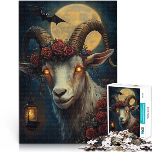 1000-Teile-Puzzle für Teenager Unglückliches Schaf Aus Karton für 14+ Puzzle für Lernspiel zum Geburtstag und Weihnachten。Größe：26x38cm/10.2x14.9Zoll von CHTLIFQ