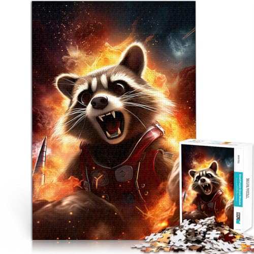 1000-Teile-Puzzle für Teenager Waschbärkunst Aus Karton ab 14 Jahren für die Heimdekoration Geschenkideen。Größe:26x38cm/10.2x14.9Zoll 1000-Teile-Puzzle für Teenager Waschbärkunst Aus Karton ab 14 Jahren für die Heimdekoration Geschenkideen。Größe:26x38cm/10.2x14.9Zoll von CHTLIFQ