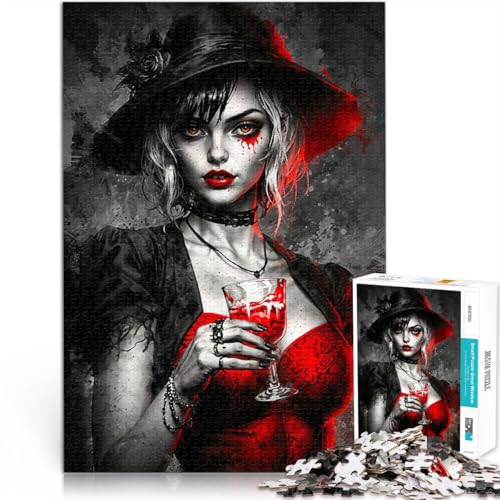 1000-Teile-Puzzle für Teenager Weiblicher Geist Aus Holz ab 14 Jahren für die Heimdekoration Geschenkideen。Größe：50x75cm/19.6x29.5Zoll von CHTLIFQ
