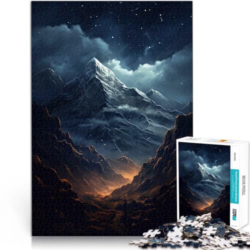 1000-Teile-Puzzles für Erwachsene Berge bei Nacht Aus Karton Geeignet für Personen ab 14 Jahren Kunstdekoration für Zuhause tolles Geschenk。Größe:38x52cm/14.9x20.4Zoll 1000-Teile-Puzzles für Erwachsene Berge bei Nacht Aus Karton Geeignet für Personen ab 14 Jahren Kunstdekoration für Zuhause tolles Geschenk。Größe:38x52cm/14.9x20.4Zoll von CHTLIFQ