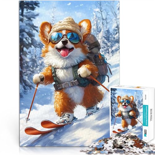 1000-Teile-Puzzles für Erwachsene Corgi-Skiabenteuer Aus Karton Geeignet für Personen ab 14 Jahren Startseite Lernspiele DIY Spielzeug Tolle Geschenke und Spielzeuge。Größe:26x38cm/10.2x14.9Zoll 1000-Teile-Puzzles für Erwachsene Corgi-Skiabenteuer Aus Karton Geeignet für Personen ab 14 Jahren Startseite Lernspiele DIY Spielzeug Tolle Geschenke und Spielzeuge。Größe:26x38cm/10.2x14.9Zoll von CHTLIFQ