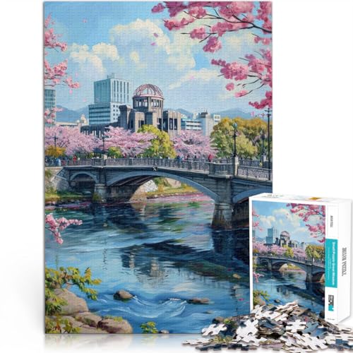 1000-Teile-Puzzles für Erwachsene Hiroshima, Japan Aus Karton Geeignet für Personen ab 14 Jahren Intellektuelles Spielzeugspiel Lernspiel zum Geburtstag und Weihnachten。Größe：38x52cm/14.9x20.4Zoll von CHTLIFQ