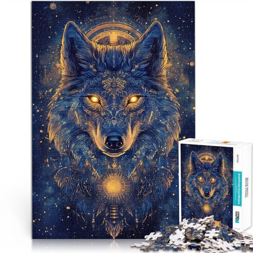 1000-Teile-Puzzles für Erwachsene Im Dunkeln Wolf Aus Holz Geeignet für Personen ab 14 Jahren einzigartiges Herausforderungsspiel Angeboten als Geschenk für die ganze Familie。Größe:50x75cm 1000-Teile-Puzzles für Erwachsene Im Dunkeln Wolf Aus Holz Geeignet für Personen ab 14 Jahren einzigartiges Herausforderungsspiel Angeboten als Geschenk für die ganze Familie。Größe:50x75cm von CHTLIFQ