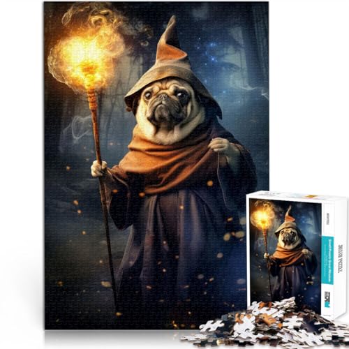 1000-Teile-Puzzles für Erwachsene Zauberer-Mops Aus Karton Geeignet für Personen ab 14 Jahren Quizspiel Lustige Aktivitäten für zu Hause, Geburtstagsgeschenk, Reisegeschenke。Größe:26x38cm 1000-Teile-Puzzles für Erwachsene Zauberer-Mops Aus Karton Geeignet für Personen ab 14 Jahren Quizspiel Lustige Aktivitäten für zu Hause, Geburtstagsgeschenk, Reisegeschenke。Größe:26x38cm von CHTLIFQ