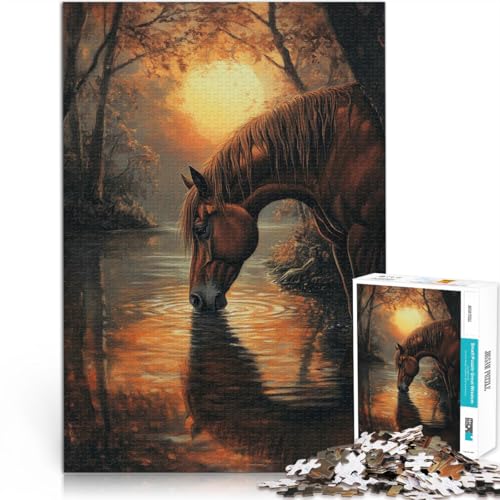 1000 Teile für Geschenke für Erwachsene Das Pferd und der Fluss~ Aus Holz für 14+ Anspruchsvolles Spiel und Familienspiel tolles Größe:50x75cm/19.6x29.5Zoll 1000 Teile für Geschenke für Erwachsene Das Pferd und der Fluss~ Aus Holz für 14+ Anspruchsvolles Spiel und Familienspiel tolles Größe:50x75cm/19.6x29.5Zoll von CHTLIFQ