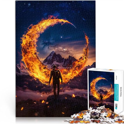 1000 Teile für Geschenke für Erwachsene FEUERMOND Aus Holz für 14+ Hands-on-Spiel Geschenke für Freunde und Familie。Größe：50x75cm/19.6x29.5Zoll von CHTLIFQ