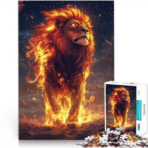 1000 Teile für Geschenke für Erwachsene Feuriger Löwe Savanah King Aus Holz für 14+ Lernspiele Heimdekoration Wichtelgeschenke。Größe:50x75cm/19.6x29.5Zoll 1000 Teile für Geschenke für Erwachsene Feuriger Löwe Savanah King Aus Holz für 14+ Lernspiele Heimdekoration Wichtelgeschenke。Größe:50x75cm/19.6x29.5Zoll von CHTLIFQ