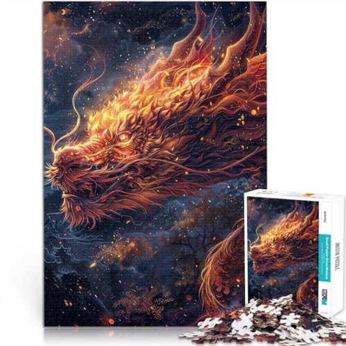 1000 Teile für Geschenke für Erwachsene Leuchtender roter Drache Aus Karton für 14+ Dekomprimierendes intellektuelles Lernspielzeug tolles Geschenk。Größe:26x38cm/10.2x14.9Zoll 1000 Teile für Geschenke für Erwachsene Leuchtender roter Drache Aus Karton für 14+ Dekomprimierendes intellektuelles Lernspielzeug tolles Geschenk。Größe:26x38cm/10.2x14.9Zoll von CHTLIFQ