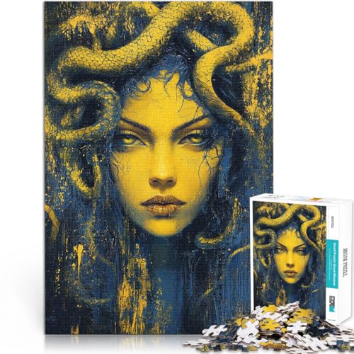 1000 Teile für Geschenke für Erwachsene Medusa mit Schlangen Aus Karton für 14+ Denksportaufgabe-Spiel Spiele Spielzeug Geschenk。Größe：26x38cm/10.2x14.9Zoll von CHTLIFQ