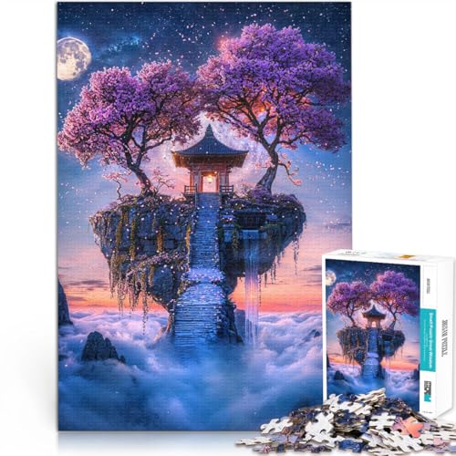 1000 Teile für Geschenke für Erwachsene Mondblütenschrein Aus Karton für 14+ Anti-Stress-Spielzeug Tolle Geschenke und Spielzeuge。Größe：26x38cm/10.2x14.9Zoll von CHTLIFQ