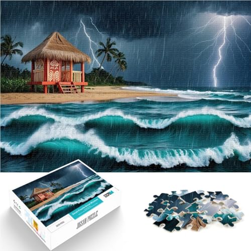1000 Teile für Geschenke für Erwachsene Tiki-Hütte im Sturm Aus Karton für 14+ Lernspiel Verbesserung der Liebe zwischen Paaren。Größe:26x38cm/10.2x14.9Zoll 1000 Teile für Geschenke für Erwachsene Tiki-Hütte im Sturm Aus Karton für 14+ Lernspiel Verbesserung der Liebe zwischen Paaren。Größe:26x38cm/10.2x14.9Zoll von CHTLIFQ