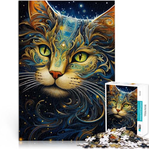 1000-teilige Puzzles für Erwachsene Abstrakte Kintsugi-Katze Aus Karton für und ab 14 Jahren Intellektuelles Dekompressions-Lernspielzeug Geburtstagsgeschenke。Größe:26x38cm/10.2x14.9Zoll 1000-teilige Puzzles für Erwachsene Abstrakte Kintsugi-Katze Aus Karton für und ab 14 Jahren Intellektuelles Dekompressions-Lernspielzeug Geburtstagsgeschenke。Größe:26x38cm/10.2x14.9Zoll von CHTLIFQ