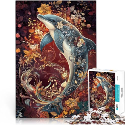 1000-teilige Puzzles für Erwachsene Blumendelfin Aus Karton für und ab 14 Jahren Pädagogisches Lernspielzeug Familienspiele Geburtstagsgeschenk。Größe:26x38cm/10.2x14.9Zoll 1000-teilige Puzzles für Erwachsene Blumendelfin Aus Karton für und ab 14 Jahren Pädagogisches Lernspielzeug Familienspiele Geburtstagsgeschenk。Größe:26x38cm/10.2x14.9Zoll von CHTLIFQ