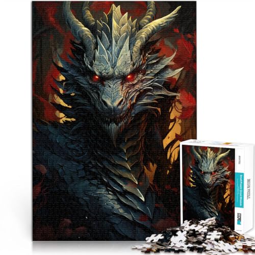 1000-teilige Puzzles für Erwachsene Drachen-Kunstwerk Aus Karton Geeignet für Kinder ab 14 Jahren Intellektuelles Spielzeugspiel Lernspiel zum Geburtstag und Weihnachten。Größe:26x38cm/10.2x14.9Zoll 1000-teilige Puzzles für Erwachsene Drachen-Kunstwerk Aus Karton Geeignet für Kinder ab 14 Jahren Intellektuelles Spielzeugspiel Lernspiel zum Geburtstag und Weihnachten。Größe:26x38cm/10.2x14.9Zoll von CHTLIFQ