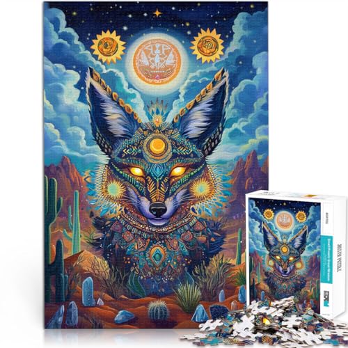 1000-teilige Puzzles für Erwachsene Fantasie Fuchs Aus Holz für und ab 14 Jahren Intellektuelles Spiel Lustiges Geschenk für die ganze Familie。Größe：50x75cm/19.6x29.5Zoll von CHTLIFQ