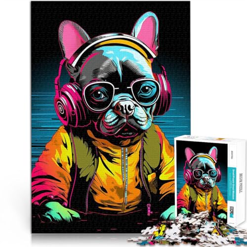 1000-teilige Puzzles für Erwachsene Französische Bulldogge Musik Hund Aus Karton für und ab 14 Jahren Präzisionsschneiden Geschenk zum Geburtstag。Größe:26x38cm/10.2x14.9Zoll 1000-teilige Puzzles für Erwachsene Französische Bulldogge Musik Hund Aus Karton für und ab 14 Jahren Präzisionsschneiden Geschenk zum Geburtstag。Größe:26x38cm/10.2x14.9Zoll von CHTLIFQ