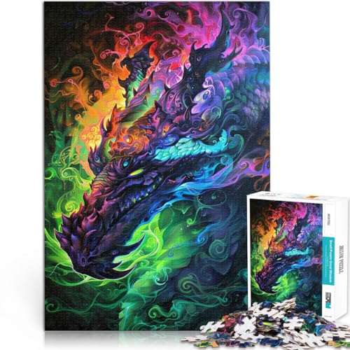 1000-teilige Puzzles für Erwachsene Neondrache Aus Karton für und ab 14 Jahren Heimdekorationsspielzeug Lustiges Geschenk。Größe:26x38cm/10.2x14.9Zoll 1000-teilige Puzzles für Erwachsene Neondrache Aus Karton für und ab 14 Jahren Heimdekorationsspielzeug Lustiges Geschenk。Größe:26x38cm/10.2x14.9Zoll von CHTLIFQ