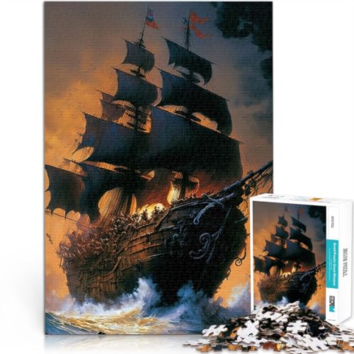 1000-teilige Puzzles für Erwachsene Piratenschiff Aus Holz Geeignet für Kinder ab 14 Jahren Lernspiele Wichtelgeschenke。Größe:50x75cm/19.6x29.5Zoll 1000-teilige Puzzles für Erwachsene Piratenschiff Aus Holz Geeignet für Kinder ab 14 Jahren Lernspiele Wichtelgeschenke。Größe:50x75cm/19.6x29.5Zoll von CHTLIFQ
